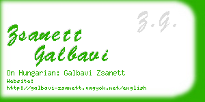 zsanett galbavi business card
